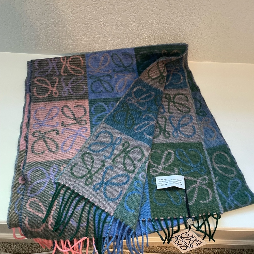 Loewe Anagram Cashmere Wool Scarf